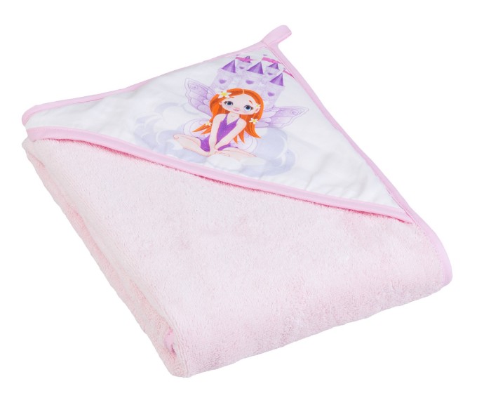 Poza cu Prosop cu gluga din bumbac 80x80 cm, Tega Baby, colectia Micuta Printesa, roz LP-008-123