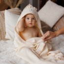 Poza cu Prosop baie bambus cu gluga 100 x 100 cm Babyono crem 1553/07