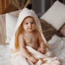 Poza cu Prosop baie bambus cu gluga 100 x 100 cm Babyono crem 1553/07