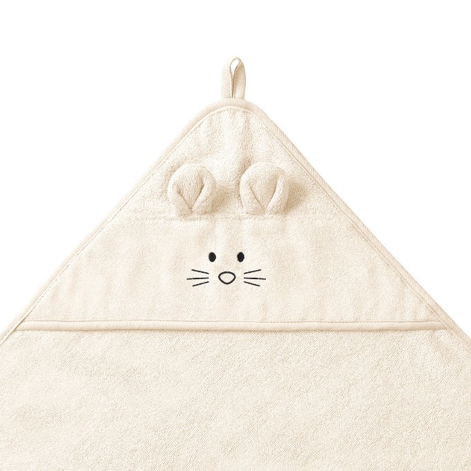 Poza cu Prosop baie bambus cu gluga 100 x 100 cm Babyono crem 1553/07