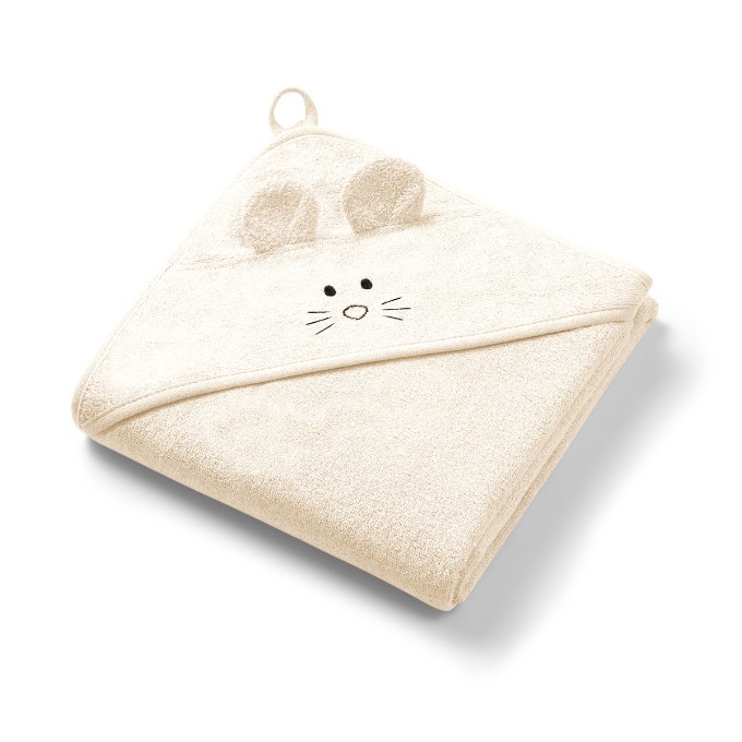 Poza cu Prosop baie bambus cu gluga 100 x 100 cm Babyono crem 1553/07