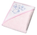 Poza cu Prosop cu gluga din bumbac 80x80 cm, Tega Baby, colectia Micutii Iepurasi, roz KR-008-104