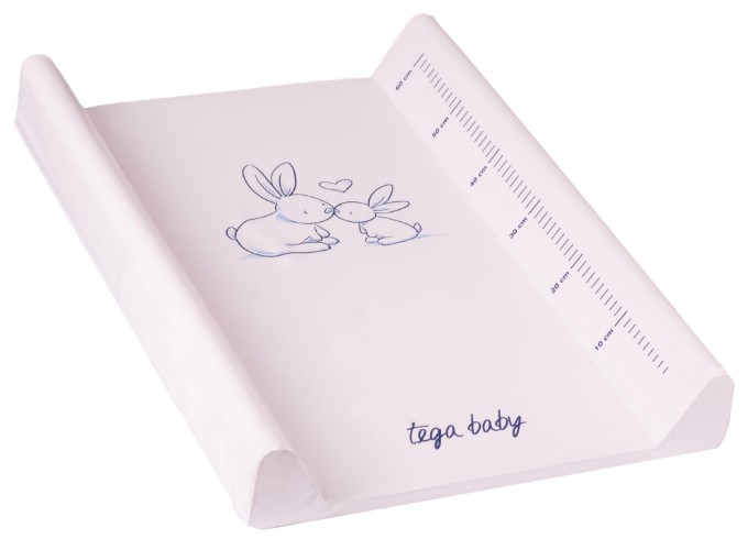 Poza cu MASUTA DE INFASAT TEGA BABY 50*70 CM IEPURE ALB KR-009-103
