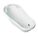 Poza cu Cadita ergonomica pentru bebelusi Tega Baby cu senzor de temperatura si dop pentru scurgere, colectia Micutii Iepurasi, 92 cm, menta KR-011-105
