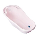 Poza cu Cadita ergonomica pentru bebelusi Tega Baby cu senzor de temperatura si dop pentru scurgere, colectia Micutii Iepurasi, 92 cm, roz KR-011-104