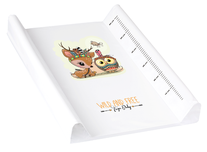 Poza cu Masuta de infasat impermeabila Tega Baby 50x70 cm, colectia Wild&Free, caprioara, alb DZ-009-103C