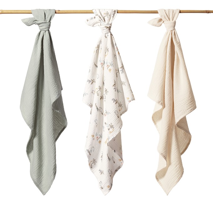 Poza cu Scutece din muselina super soft multicolor, Babyono 3BUC/SET 828/04