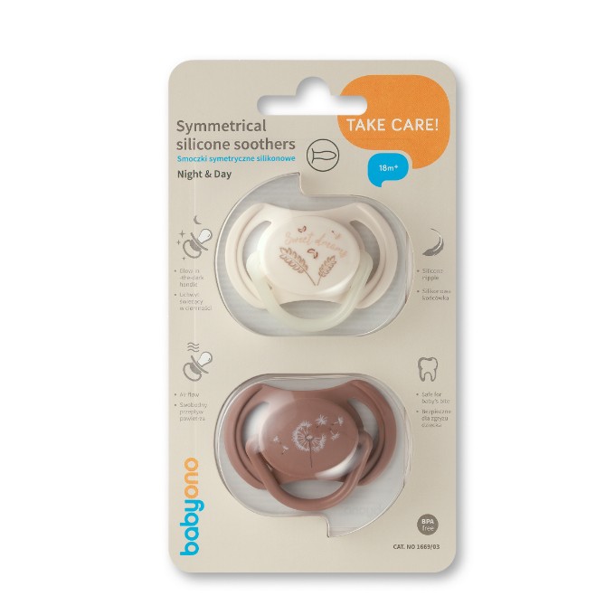 Poza cu Suzetă anatomică din silicon 0-6 m, Babyono, 1670/01