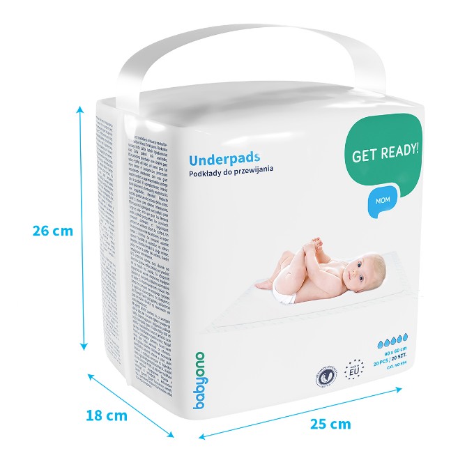 Poza cu Paturica de unica folosinta 90 x 60 cm, 20 bucati Babyono 594
