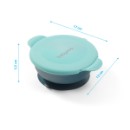Poza cu Set castron si lingurita cu ventuza si capac copii verde Babyono 1078