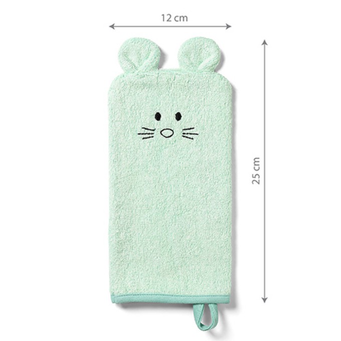 Poza cu Manusa baie copii cu fibre de bambus verde Babyono 787/03