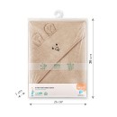 Poza cu Prosop baie bambus cu gluga 100 x 100 cm Babyono maro 1553/06