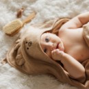 Poza cu Prosop baie bambus cu gluga 100 x 100 cm Babyono maro 1553/06