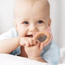 Poza cu Inel de dentitie silicon&lemn Babyono pisica roz 1076/02