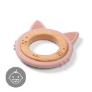 Poza cu Inel de dentitie silicon&lemn Babyono pisica roz 1076/02