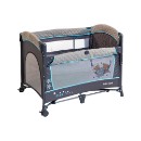 Poza cu Patut pliant cu 2 nivele si laterala culisanta DREAMING BEAR albastru, dimensiune exterioara 109 x 73 x 82.5 cm, Beberoyal, 220/01