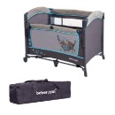 Poza cu Patut pliant cu 2 nivele si laterala culisanta DREAMING BEAR albastru, dimensiune exterioara 109 x 73 x 82.5 cm, Beberoyal, 220/01