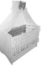 Poza cu Set lenjerie bumbac 5 piese pentru saltea de 120 x 60 cm, Animalute fond alb, Beberoyal, LJ005P-120-096