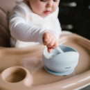 Poza cu Bol din silicon cu ventuza pentru copii Babyono albastru 1481/01