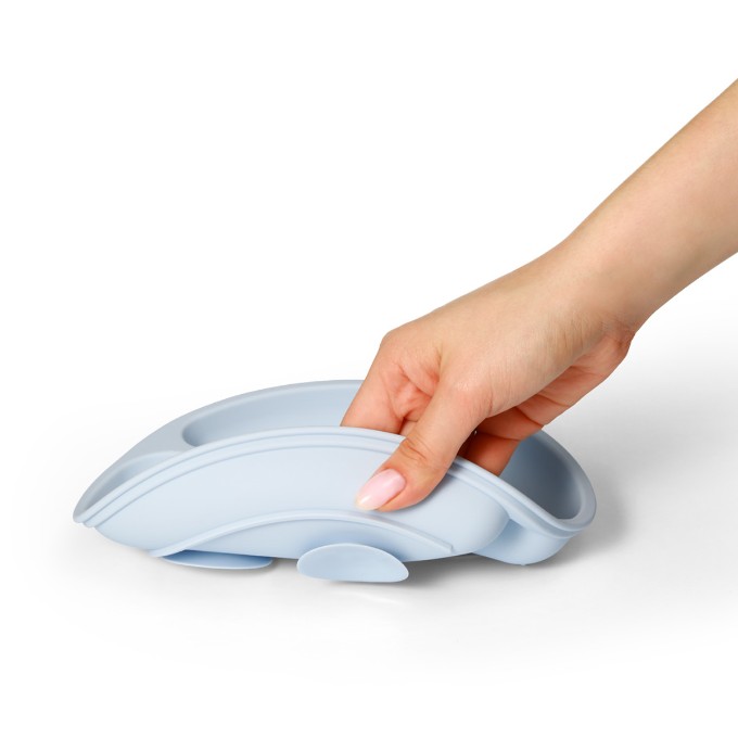 Poza cu Farfurie din silicon cu ventuza pentru copii Babyono albastra 1482/01