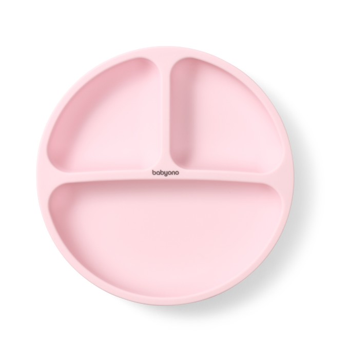 Poza cu Farfurie din silicon cu ventuza pentru copii Babyono roz 1482/02
