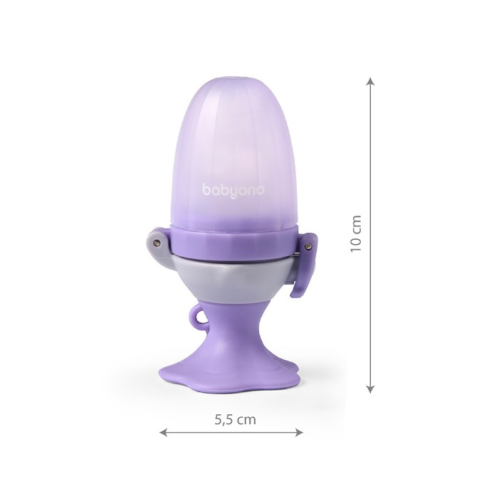 Poza cu Dispozitiv hranire copii cu rasucire Babyono floare mov 1542