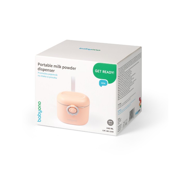 Poza cu Dozator portabil pentru lapte praf si hrana Babyono roz 1544