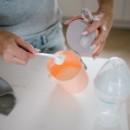 Poza cu Dozator portabil pentru lapte praf si hrana Babyono roz 1544
