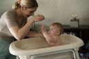 Poza cu Cadita pliabila cu dop de scurgere si termometru Natural Linen Tega Baby FB-004-119