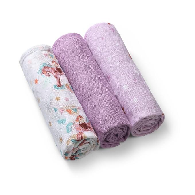 Poza cu Scutece muselina natural, set 3 bucati, 70%bambus si 30%bumbac, 70x70 cm, Babyono, 397/11