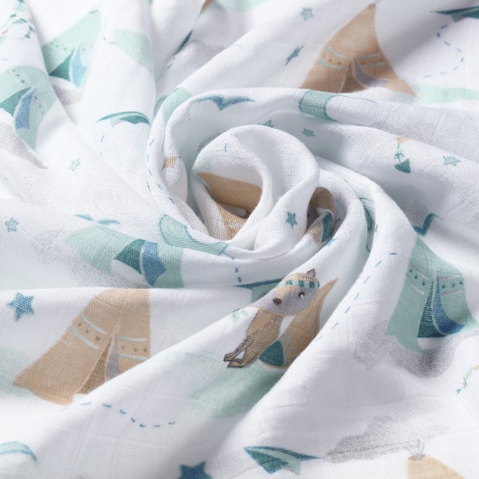 Poza cu Scutece muselina natural, set 3 bucati, 70%bambus si 30%bumbac, 70x70 cm, Babyono, 397/12