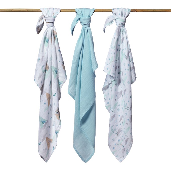 Poza cu Scutece muselina natural, set 3 bucati, 70%bambus si 30%bumbac, 70x70 cm, Babyono, 397/12