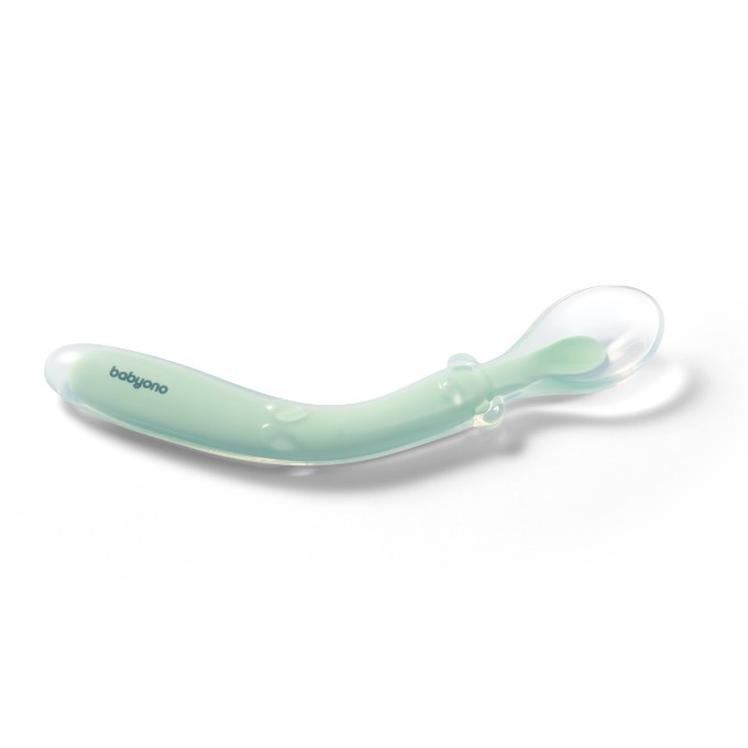 Poza cu Lingurita flexibila din silicon Babyono menta 785/02