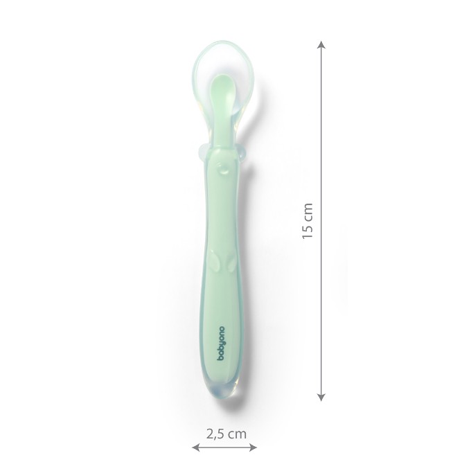 Poza cu Lingurita flexibila din silicon Babyono menta 785/02