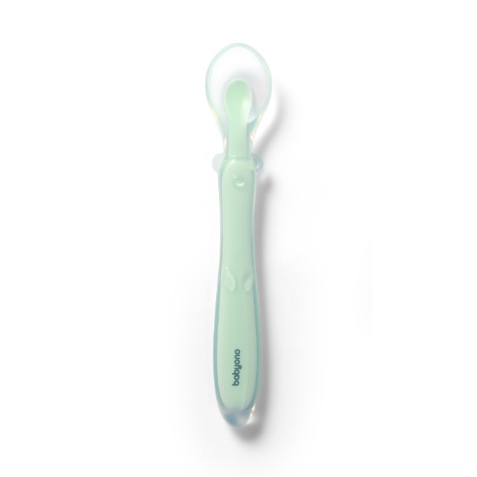 Poza cu Lingurita flexibila din silicon Babyono menta 785/02