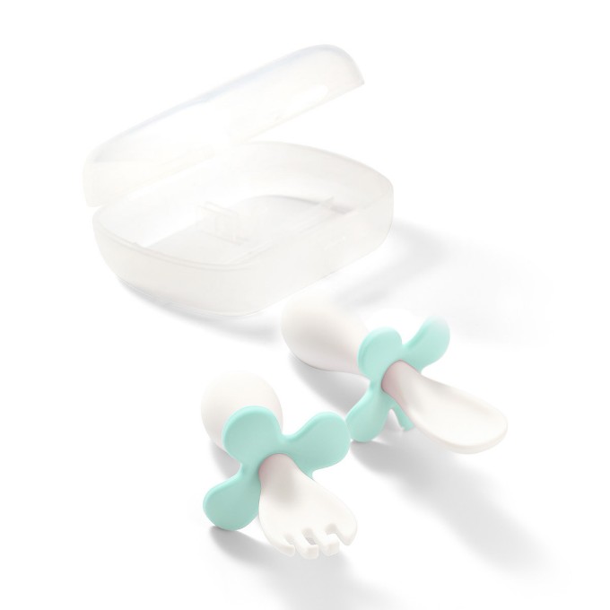 Poza cu Set tacamuri ergonomice copii, verde, Babyono 969/04