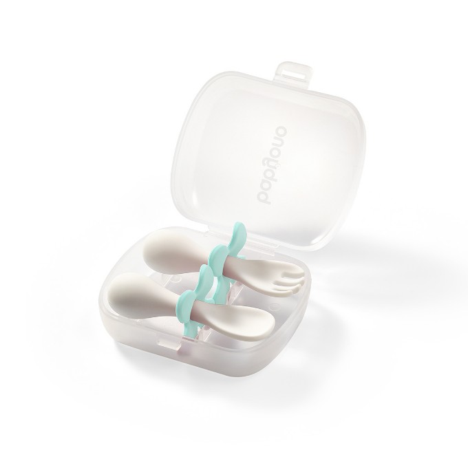 Poza cu Set tacamuri ergonomice copii, verde, Babyono 969/04