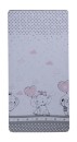 Poza cu Set 2 cearceafuri din bumbac pentru saltea 120x60 cm, Love Elephants Roz, Beberoyal, CF-002-102