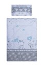 Poza cu Set lenjerie bumbac 3 piese  fete de schimb pentru saltea de 120 x 60 cm, Love Elephants Blue, Beberoyal, LJ-03F-101