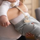 Poza cu Lant suzeta roz din silicon Babyono 1469/01