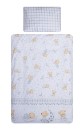 Poza cu Set lenjerie bumbac 3 piese  fete de schimb pentru saltea de 120 x 60 cm, Bear Dreams Alb, Beberoyal, LJ-03F-107