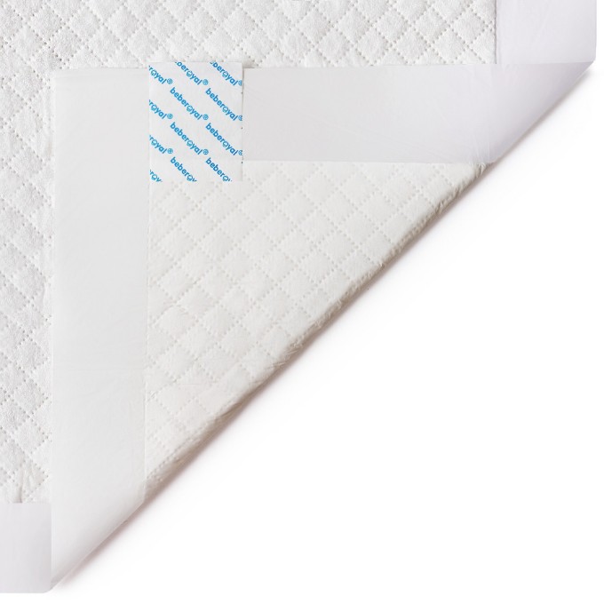 Poza cu Aleze Beberoyal Premium, 60 x 90 cm, 20 Bucăți - Impermeabile, Absorbție 2300ml, Fixare Autoadezivă, 6 straturi, Cod 120/20
