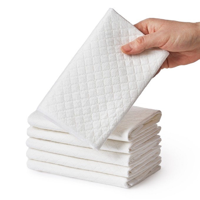 Poza cu Aleze Beberoyal Premium, 60 x 90 cm, 20 Bucăți - Impermeabile, Absorbție 2300ml, Fixare Autoadezivă, 6 straturi, Cod 120/20