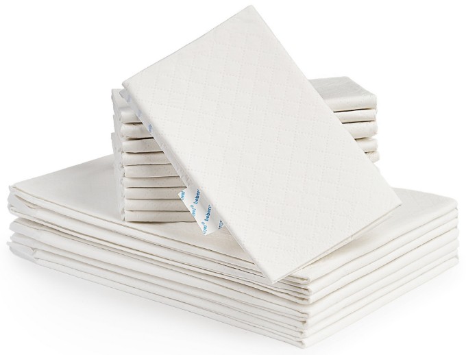 Poza cu Aleze Beberoyal Premium, 60 x 90 cm, 20 Bucăți - Impermeabile, Absorbție 2300ml, Fixare Autoadezivă, 6 straturi, Cod 120/20