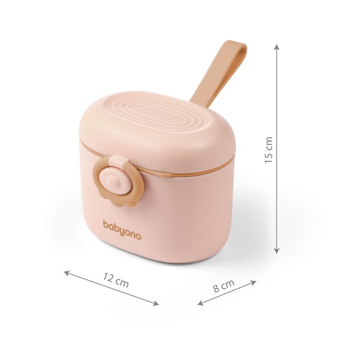Poza cu Dozator portabil pentru lapte praf si hrana Babyono roz 1544