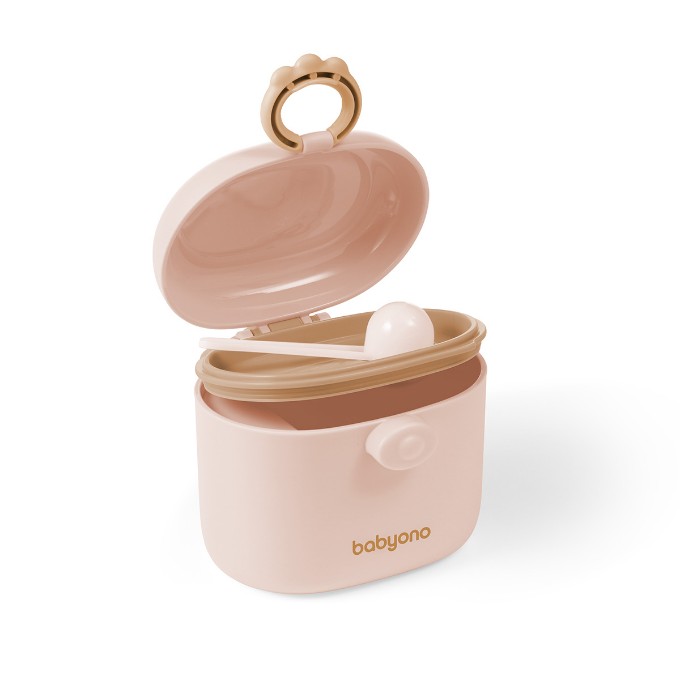 Poza cu Dozator portabil pentru lapte praf si hrana Babyono roz 1544