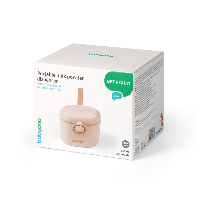 Poza cu Dozator portabil pentru lapte praf si hrana Babyono roz 1544