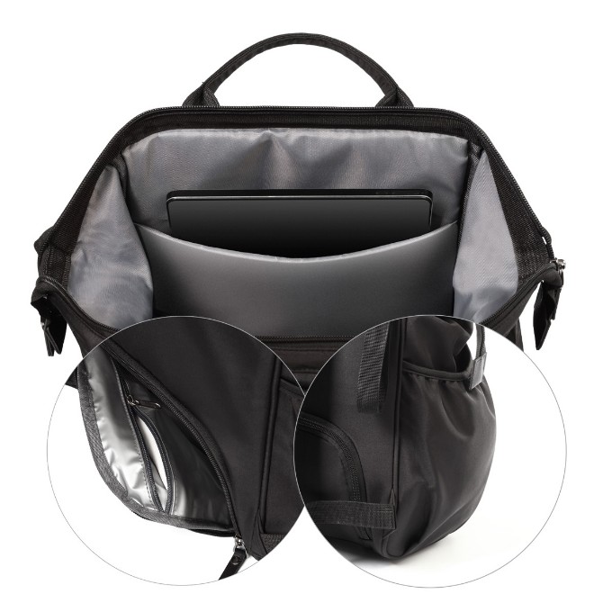 Poza cu Rucsac de mamă MODERN STILE negru 1649/01