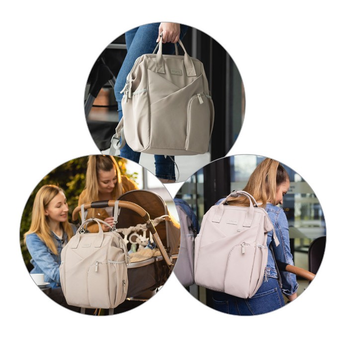 Poza cu Rucsac de mamă MODERN STILE bej 1649/02