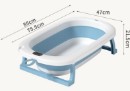 Poza cu Cadita pliabila pentru bebelusi Beberoyal, cu termometru digital si dop de scurgere, Blue, 76cm CD-000-001